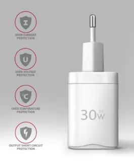 AXAGON AXAGON ACU-PQ30W PD&QC мрежово зарядно 30W бял