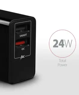 Alternative view of AXAGON AXAGON ACU-QS24 мрежово зарядно Smart 5V 1,2A + 1