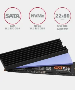 AXAGON AXAGON CLR-M2L6 passive ALU heatsink height 6mm