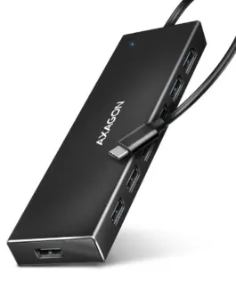 AXAGON AXAGON HUE-F7C Hub 7-port USB-C 3.2 Gen 1 ALU