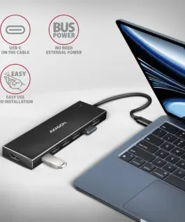 AXAGON AXAGON HUE-F7C Hub 7-port USB-C 3.2 Gen 1 ALU