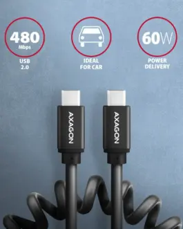 Alternative view of AXAGON AXAGON BUCM-CM10TB cabl e USB-C USB-C, 0.6m