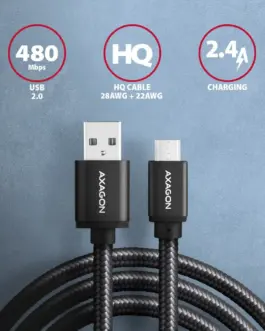 Alternative view of AXAGON AXAGON BUMM-AM15AB cabl e MicroUSB USB-A 1.