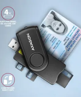 AXAGON AXAGON CRE-SMP2A smart reader + SD/microSD/SIM