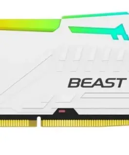 Kingston памет DDR5 Fury Beast RGB 32GB(1*32GB)/5200 CL40 бял