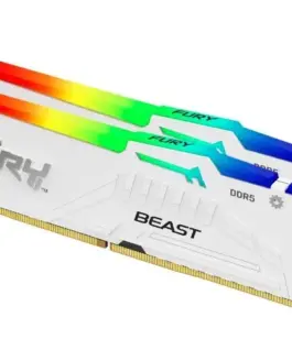Alternative view of Kingston памет DDR5 Fury Beast RGB 64GB(2*32GB)/5600Mhz CL36 бял