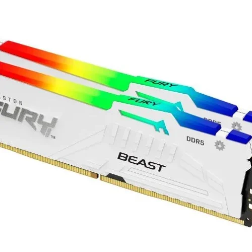 Alternative view of Kingston памет DDR5 Fury Beast RGB 64GB(2*32GB)/5600Mhz CL36 бял