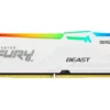 Kingston памет DDR5 Fury Beast RGB 64GB(2*32GB)/5600Mhz CL36 бял