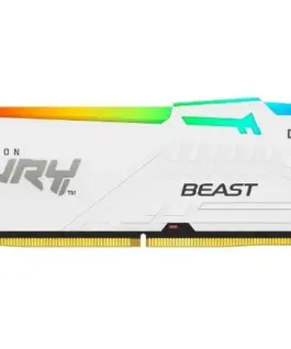 Kingston памет DDR5 Fury Beast RGB 64GB(2*32GB)/5600Mhz CL40 бял