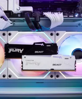 Alternative view of Kingston памет DDR5 Fury Beast бял RGB 64GB(2*32GB)/6000 CL36
