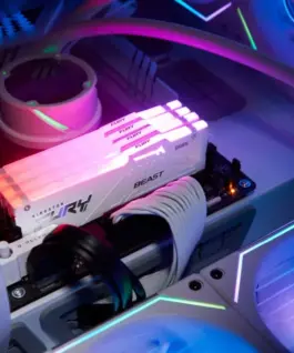 Kingston памет DDR5 Fury Beast бял RGB 64GB