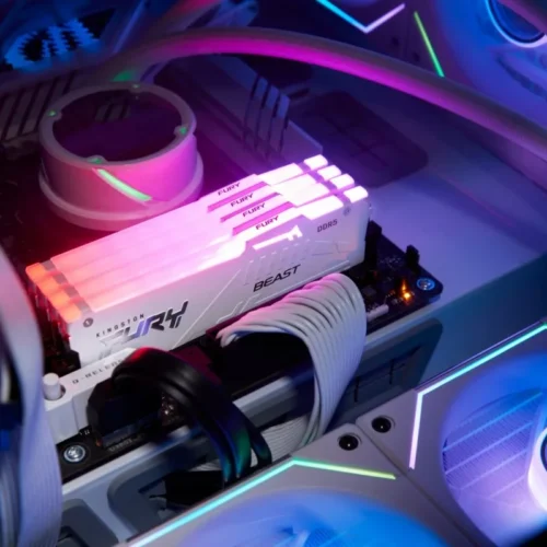 Kingston памет DDR5 Fury Beast бял RGB 64GB