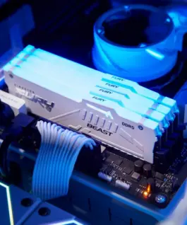 Kingston памет DDR5 Fury Beast бял RGB 64GB