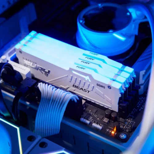 Kingston памет DDR5 Fury Beast бял RGB 64GB