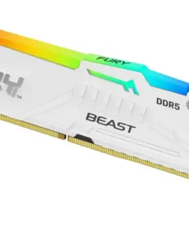 Kingston памет DDR5 Fury Beast RGB 32GB(1*32GB)/5600 CL36 бял