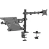 Gembird Adjustable desk mount with монитор arm and Лаптоп tray