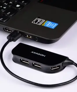 AXAGON AXAGON HUE-X4B Hub 4-po rt USB 2.0 черен