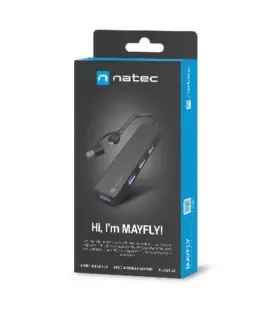 Alternative view of Natec USB-C 3.0 Hub 4-Port Mayfly черен + адаптер
