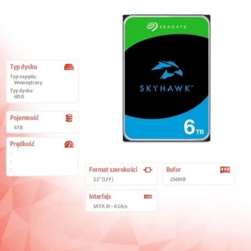 Seagate HDD SkyHawk 6TB 3