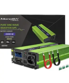 Qoltec Pure Sine Wave inverter Monolith, 1000W, 2000W