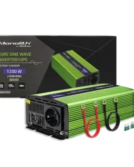 Qoltec Pure Sine Wave Inverter Monolith, 600W, 1200W