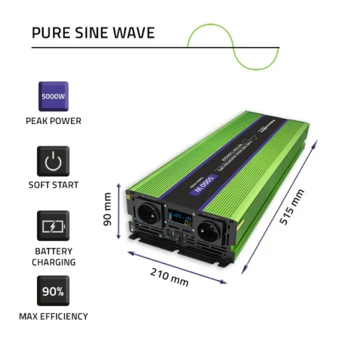 Qoltec Pure Sine Wave Inverter Monolith