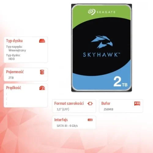 Seagate Drive SkyHawk 2TB 3