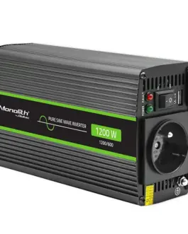 Qoltec Pure Sine Wave Inverter Monolith, 600W, 1200W
