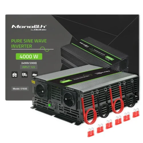 Alternative view of Qoltec Pure Sine Wave Inverter Monolith, 2000W, 4000W