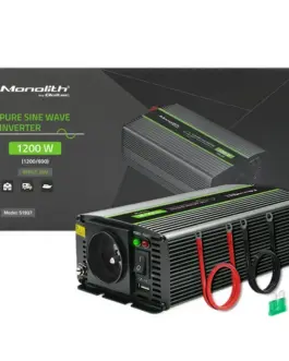 Alternative view of Qoltec Pure Sine Wave Inverter Monolith, 600W, 1200W