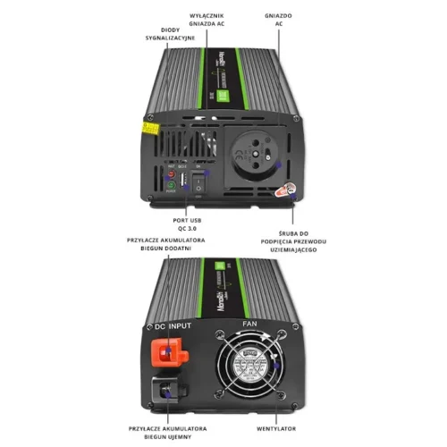 Qoltec Pure Sine Wave Inverter Monolith
