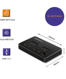 Qoltec Drive docking station 2xSSD M2 SATA
