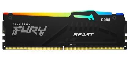Kingston памет DDR5 Fury Beast черен RGB 128GB(4*32GB)/5200 CL40