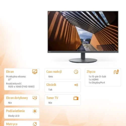 NEC Monitor MultiSync E274F 27 inch DP HDMI черен