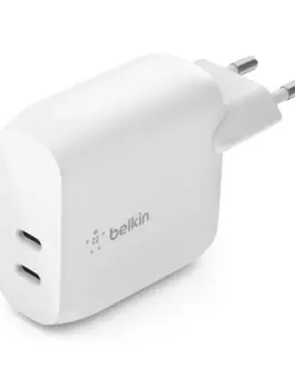 Belkin 40W Dual 20W USB-C PD бял