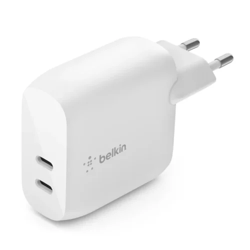 Belkin 40W Dual 20W USB-C PD бял