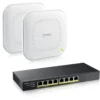 Zyxel Nebula Simplicity Starter Kit 2x WiFi 6 Access Points & 8-Port PoE Smart managed Switch NWA90AX &