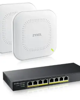 Zyxel Nebula Simplicity Starter Kit 2x WiFi 6 Access Points & 8-Port PoE Smart managed Switch NWA90AX &