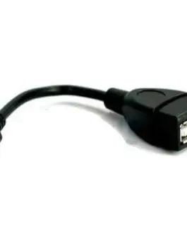 VCom Кабел OTG USB AF / Micro USB Black - CU226-0.2m