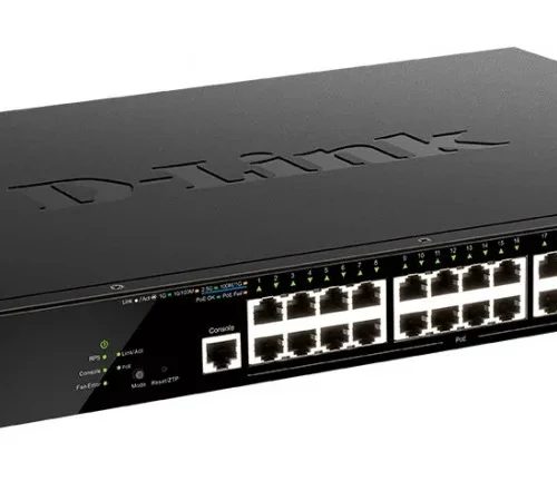D-Link Switch Smart DGS-1520-28MP 20GE PoE 4×2.5GE 2x10GE 2SFP+