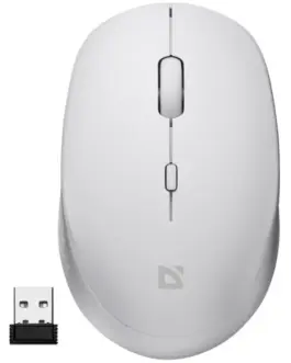 Defender Wireless мишка silent click AURIS MB-027 800/1200/1600 DPI бял
