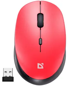 Defender Wireless мишка silent click AURIS MB-027 800/1200/1600 DPI червен