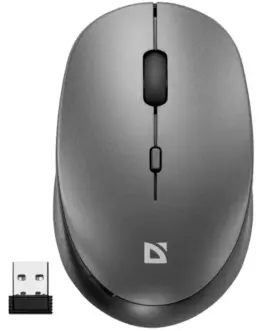Defender Wireless мишка silent click AURIS MB-027 800/1200/1600DPI сив