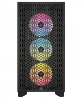 Alternative view of Corsair Case 3000D Airflow RGB TG Mid-Tower черен