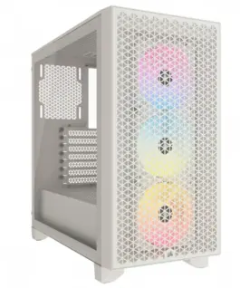 Corsair Case 3000D Airflow RGB TG Mid-Tower бял