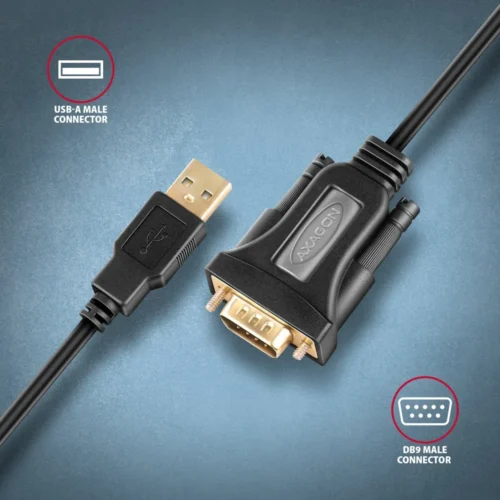 Alternative view of AXAGON ADS-1PQN адаптер FTDI USB 2.0 > RS-232 serial