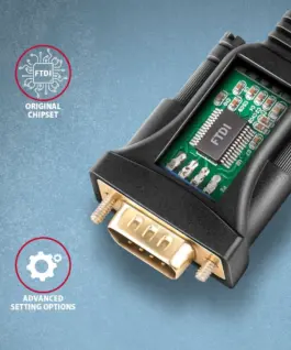 AXAGON ADS-1PQN адаптер FTDI USB 2.0 > RS-232 serial