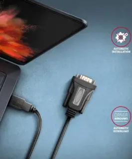 AXAGON ADS-1PQN адаптер FTDI USB 2.0 > RS-232 serial