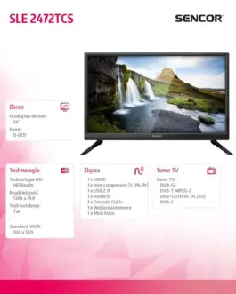 Alternative view of Sencor TV 24 inch SLE 2472TCS HD READY,DVB-T/T2/C/S2