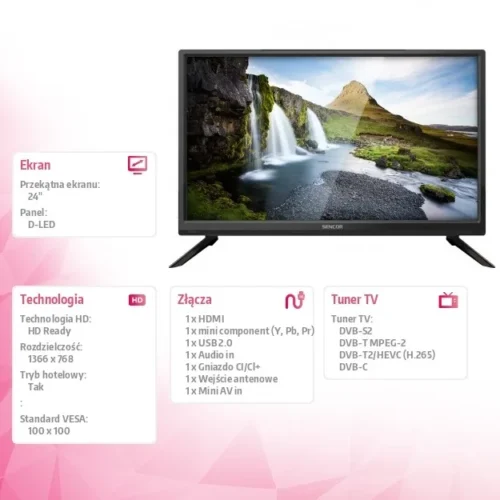 Alternative view of Sencor TV 24 inch SLE 2472TCS HD READY,DVB-T/T2/C/S2